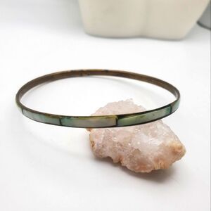 Green marbled bracelet‎ bangle